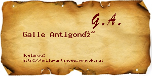 Galle Antigoné névjegykártya